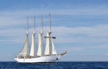 Croisière voile sur grand voilier traditionnel en mer d'Irlande et mer du Nord